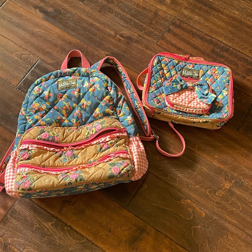 Matilda Jane book bag and lunch box set